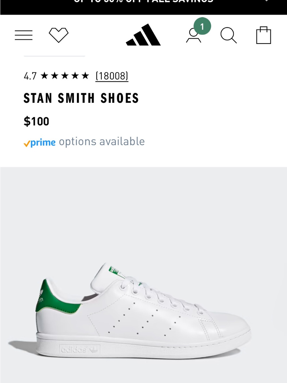 adidas White & Green Leather Low-Top Sneakers